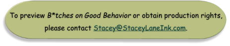 To preview B*tches on Good Behavior or obtain production rights, please contact Stacey@StaceyLaneInk.com.